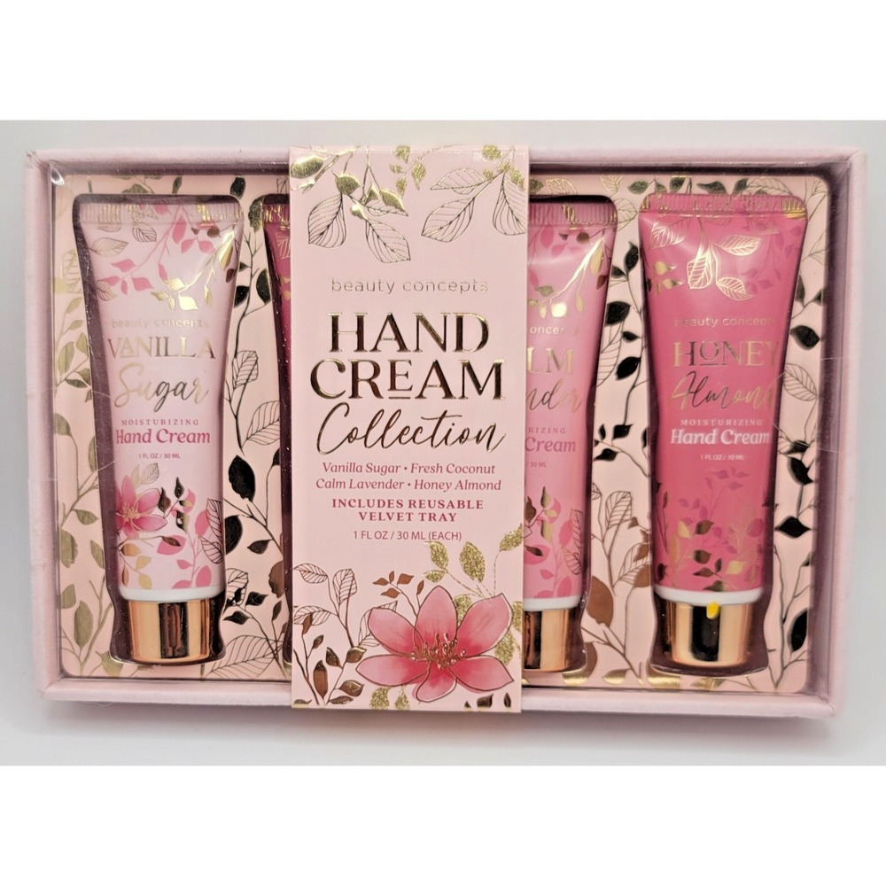 Beauty Concepts Hand Cream Collection 4 one-ounce tubes NIB